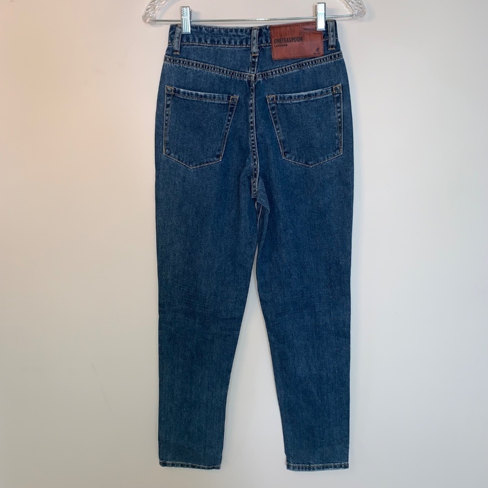 One Teaspoon Legends High Waist Straight Leg Denim Jeans Rodeo Blue 23 - Picture 7 of 13